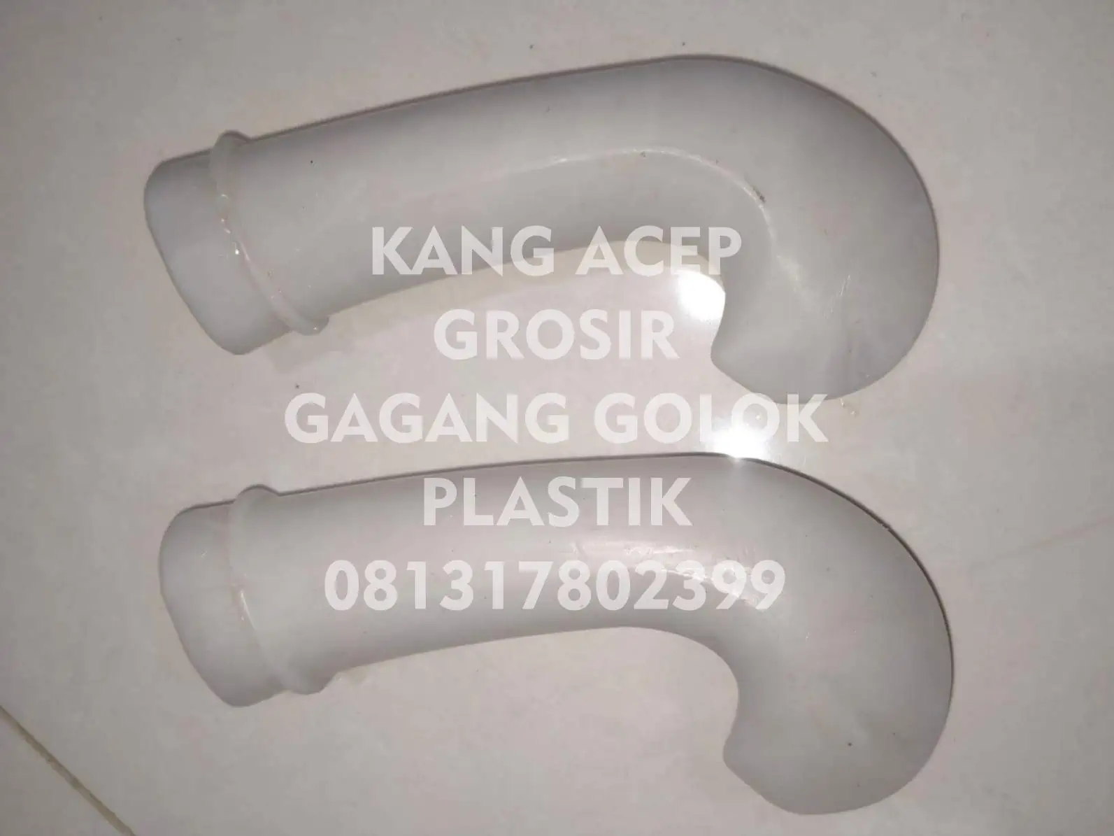 Jual Grosir Gagang Golok Plastik di Cianjur Model Polos Bengkok Putih