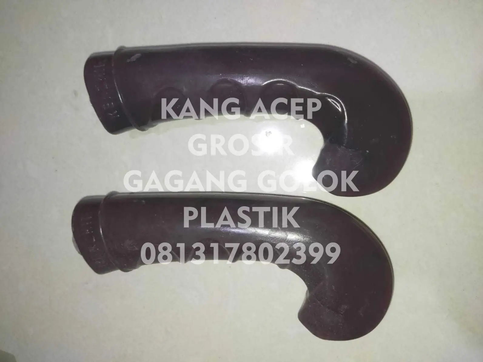 Jual Grosir Gagang Golok Plastik di Cianjur Model Tapak Bengkok Coklat